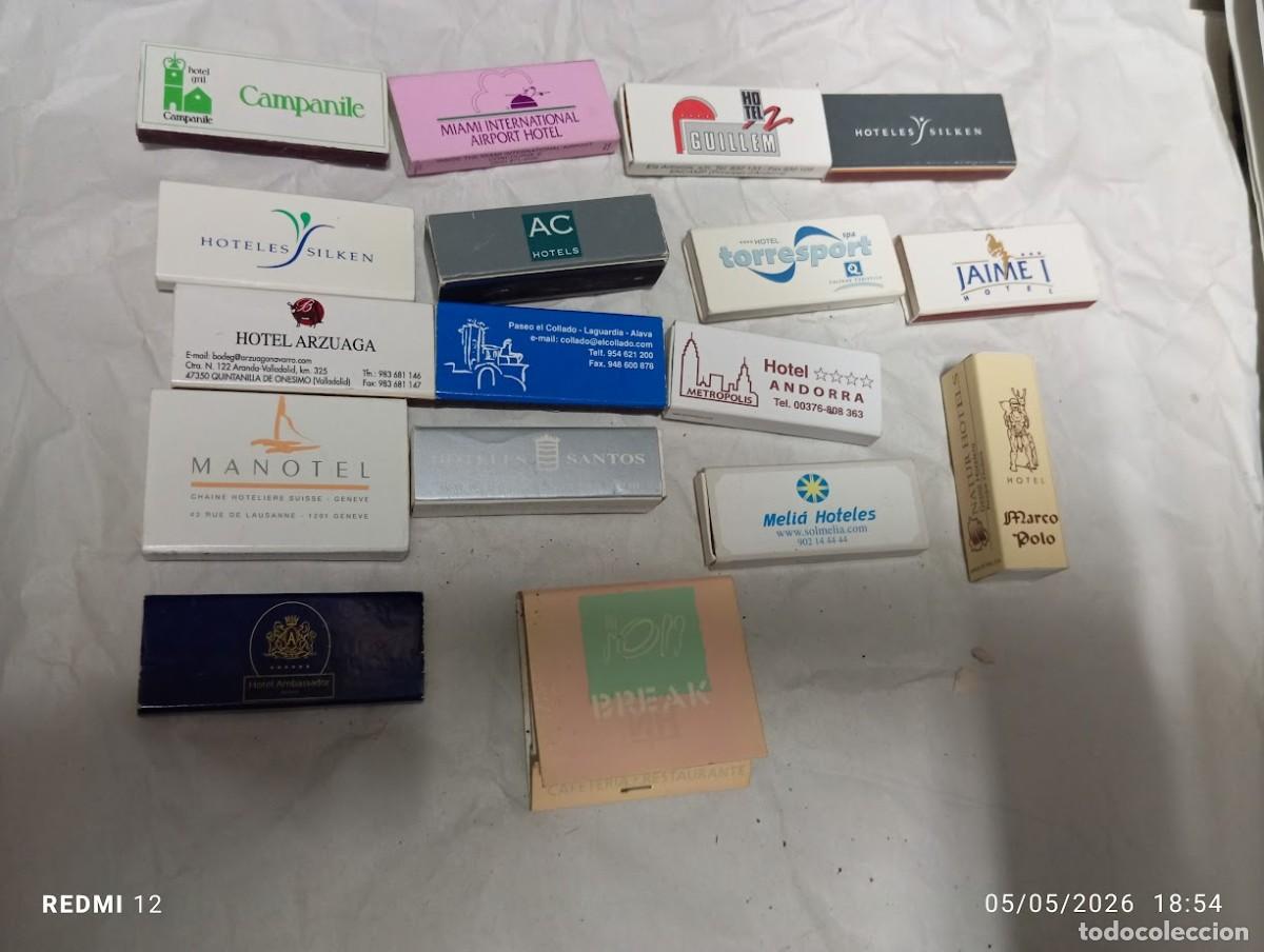 Cajas de Cerillas: LOTE DE 276 CAJAS DE CERILLAS DE HOTELES HOTEL