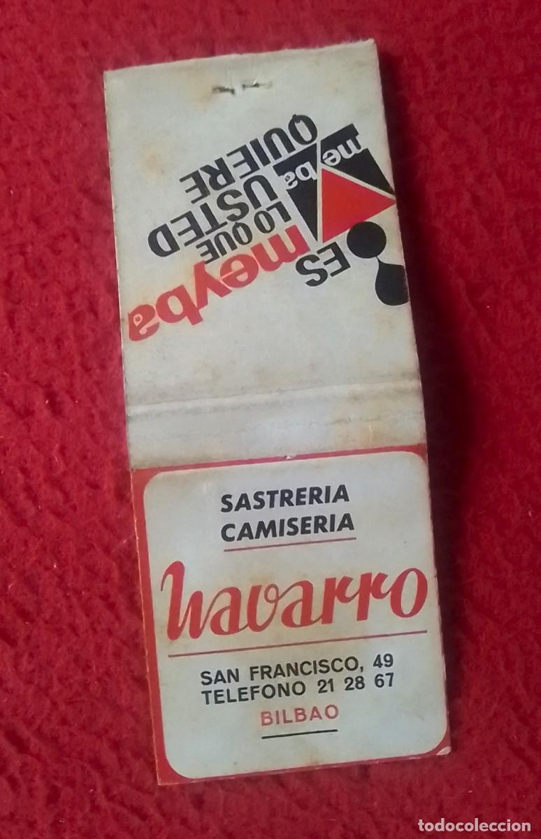 Cajas de Cerillas: CAJA DE CERILLAS MATCHBOX BO&Icirc;TE D&acute;ALLUMETTES MEYBA SASTRER&Iacute;A CAMISER&Iacute;A NAVARRO BILBAO VIZCAYA EUSKAD