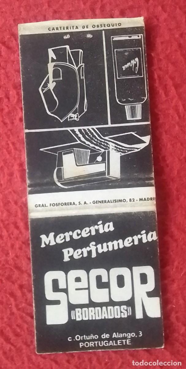 Cajas de Cerillas: CAJA DE CERILLAS MATCHBOX BO&Icirc;TE D&acute;ALLUMETTES MERCER&Iacute;A PERFUMER&Iacute;A SECOR BORDADOS PORTUGALETE VIZCAYA.