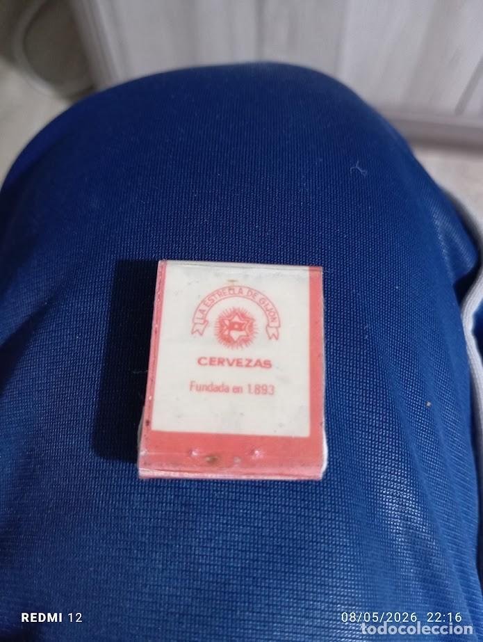 Cajas de Cerillas: CURIOSA CAJA DE CERILLAS CERVEZA LA ESTRELLA DE GIJON
