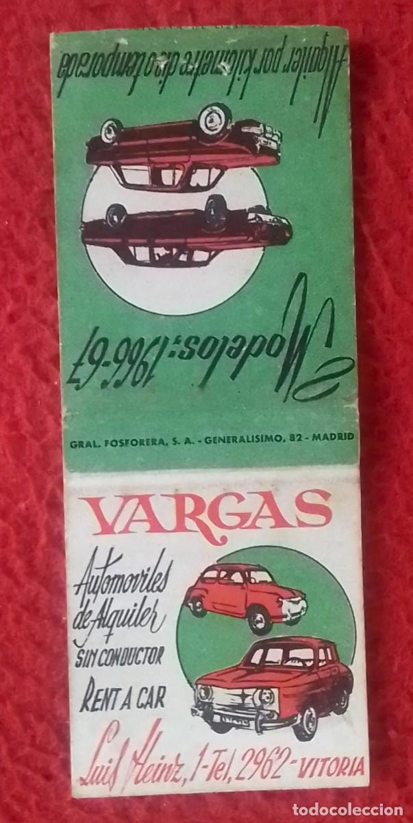 Cajas de Cerillas: CAJA DE CERILLAS MATCHBOX BO&Icirc;TE D&acute;ALLUMETTES VARGAS AUTOM&Oacute;VILES ALQUILER COCHES..RENT A CAR VITORIA.