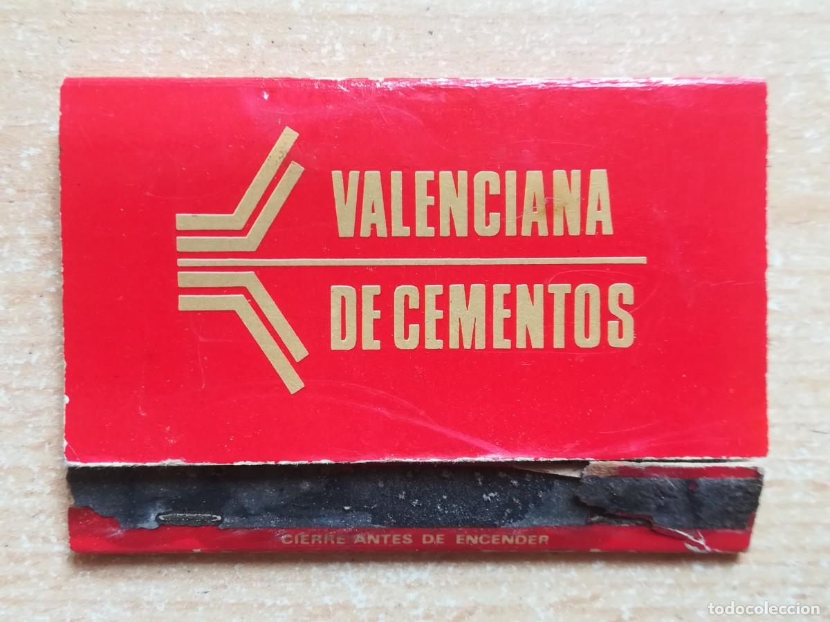 Cajas de Cerillas: Caja de cerillas. Valenciana de cementos. Producci&oacute;n anual.
