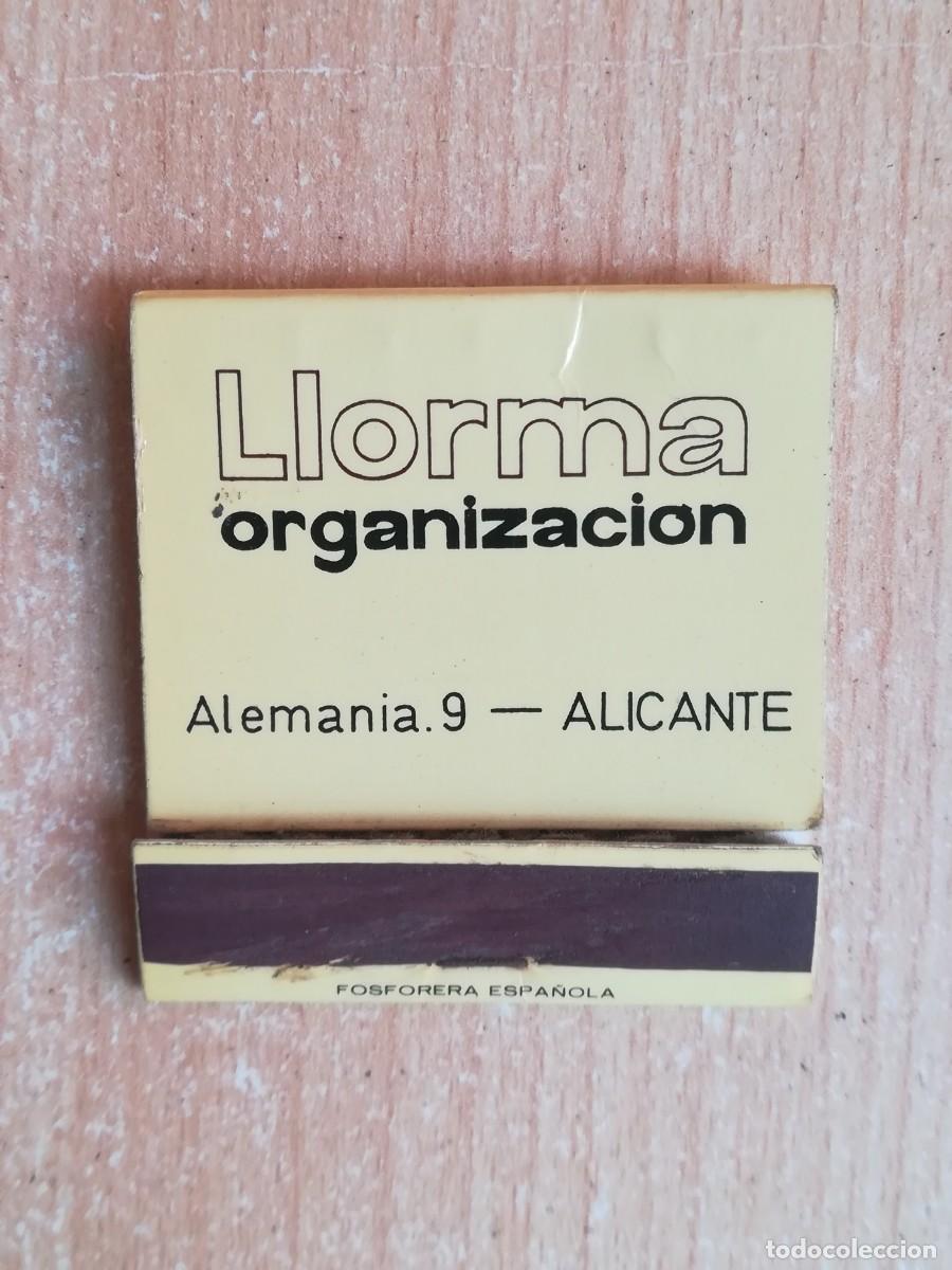 Cajas de Cerillas: Caja de cerillas. Bufetti Ib&eacute;rica. Llorma Organizaci&oacute;n. Alicante.