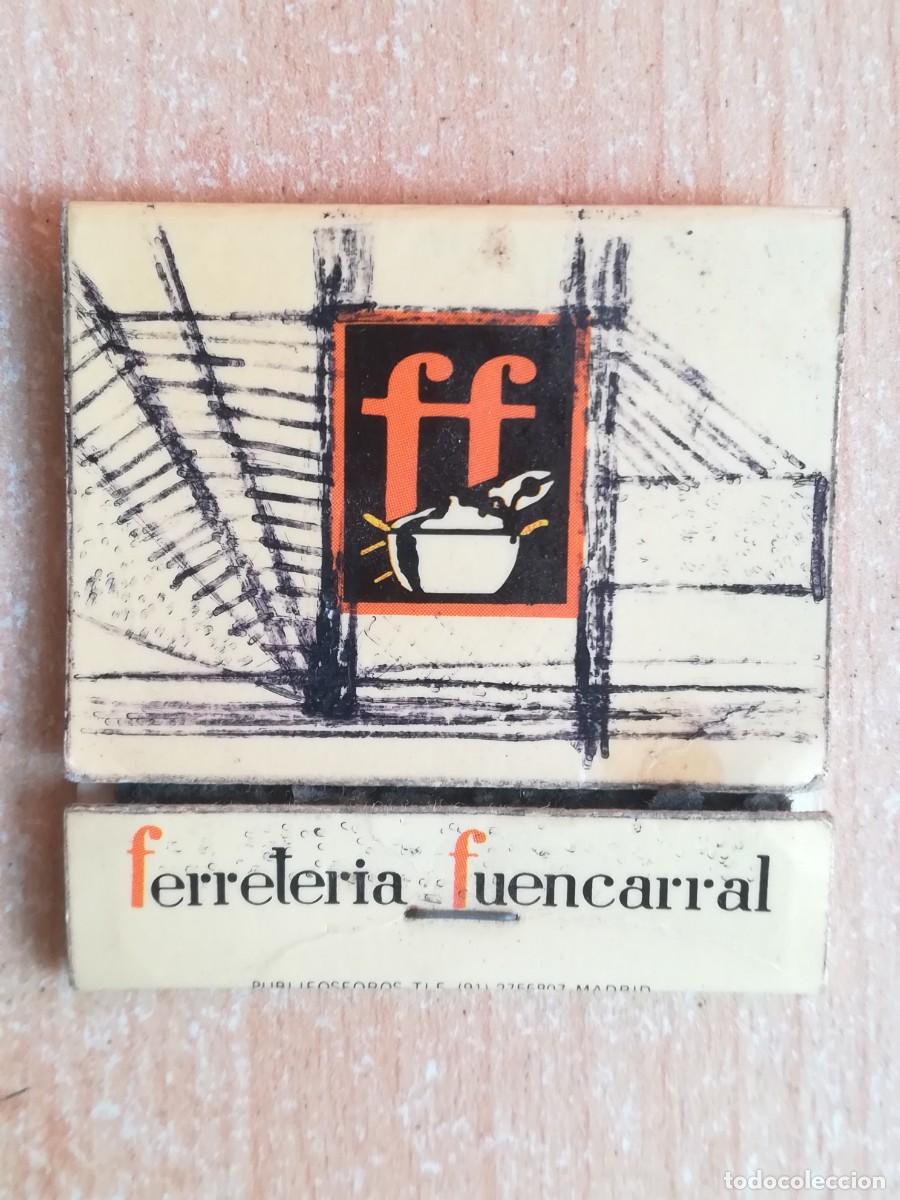 Cajas de Cerillas: Caja de cerillas. Publicidad de Ferreter&iacute;a Fuencarral.