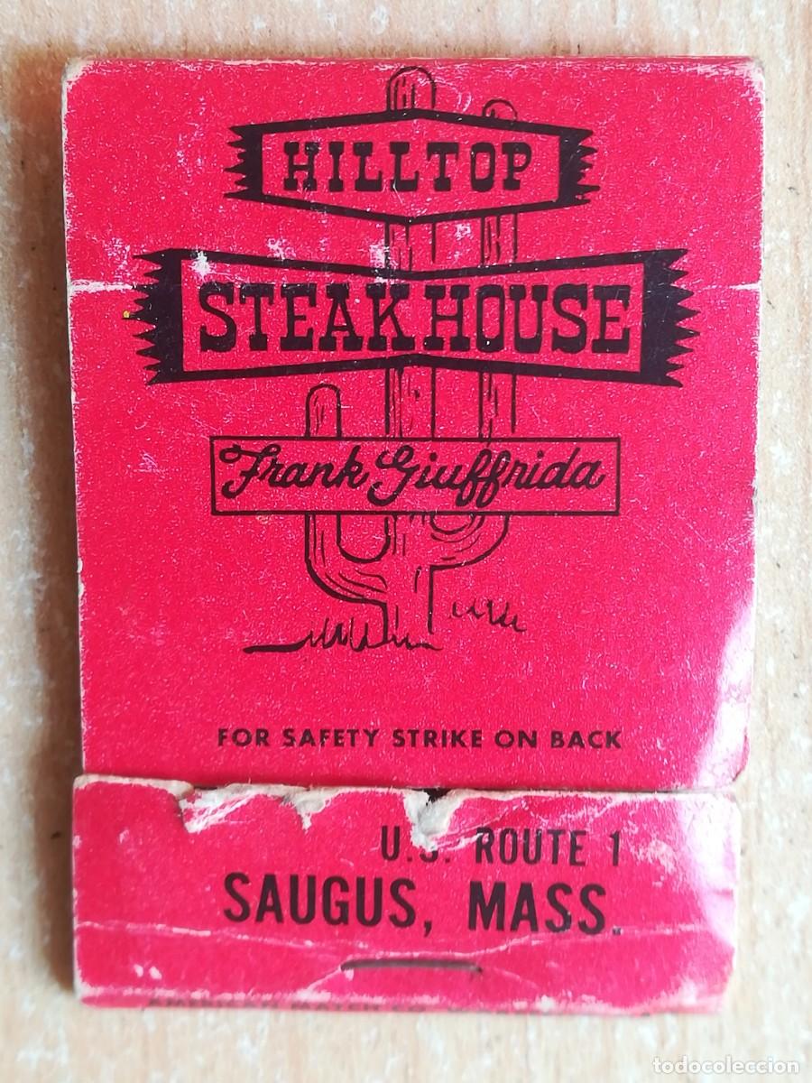 Cajas de Cerillas: Caja de cerillas. Hilltop. Steak House.