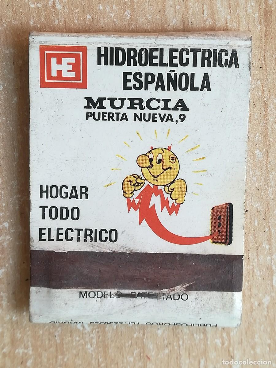 Cajas de Cerillas: Caja de cerillas. Hidroel&eacute;ctrica Espa&ntilde;ola. Murcia.