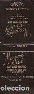 Cajas de Cerillas: CARTERA DE CERILLAS BAR AMERICANO MOCAMBO MADRID