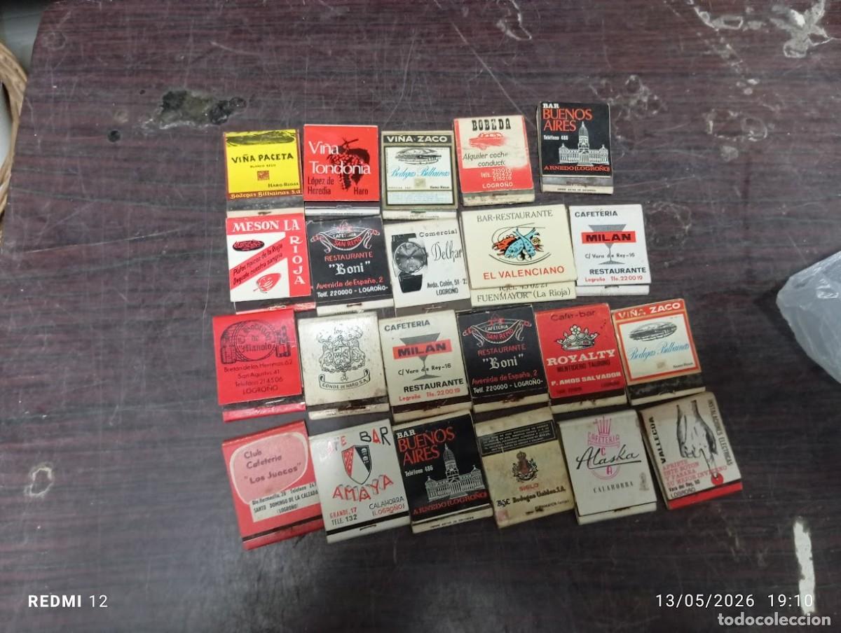 Cajas de Cerillas: LOTE 22 CAJAS DE CERILLAS RIOJA