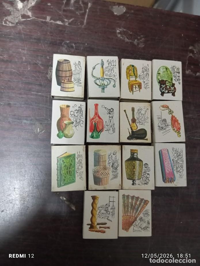 Cajas de Cerillas: LOTE 14 CAJAS DE CERILLAS ARTESANIA ESPA&Ntilde;OLA