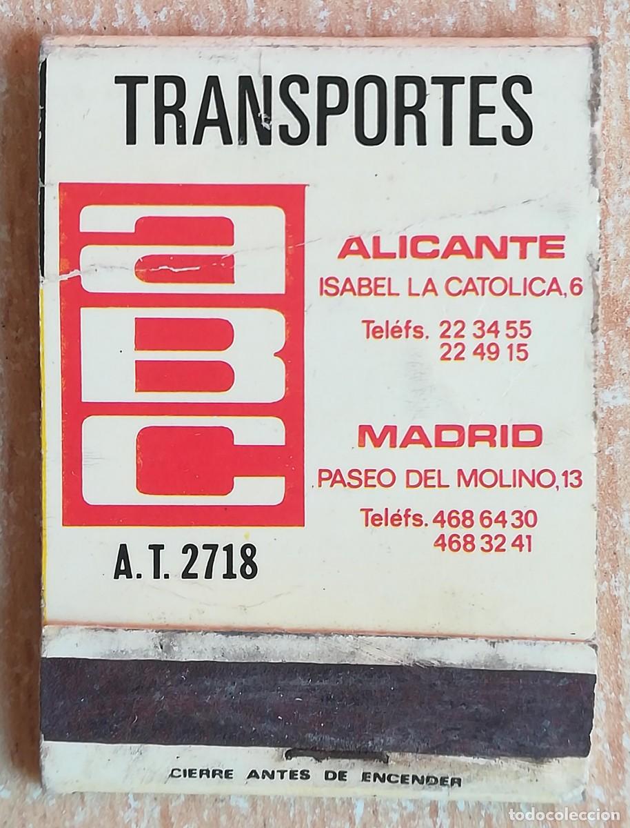 Cajas de Cerillas: Caja de cerillas. Transportes ABC. Buen viaje.