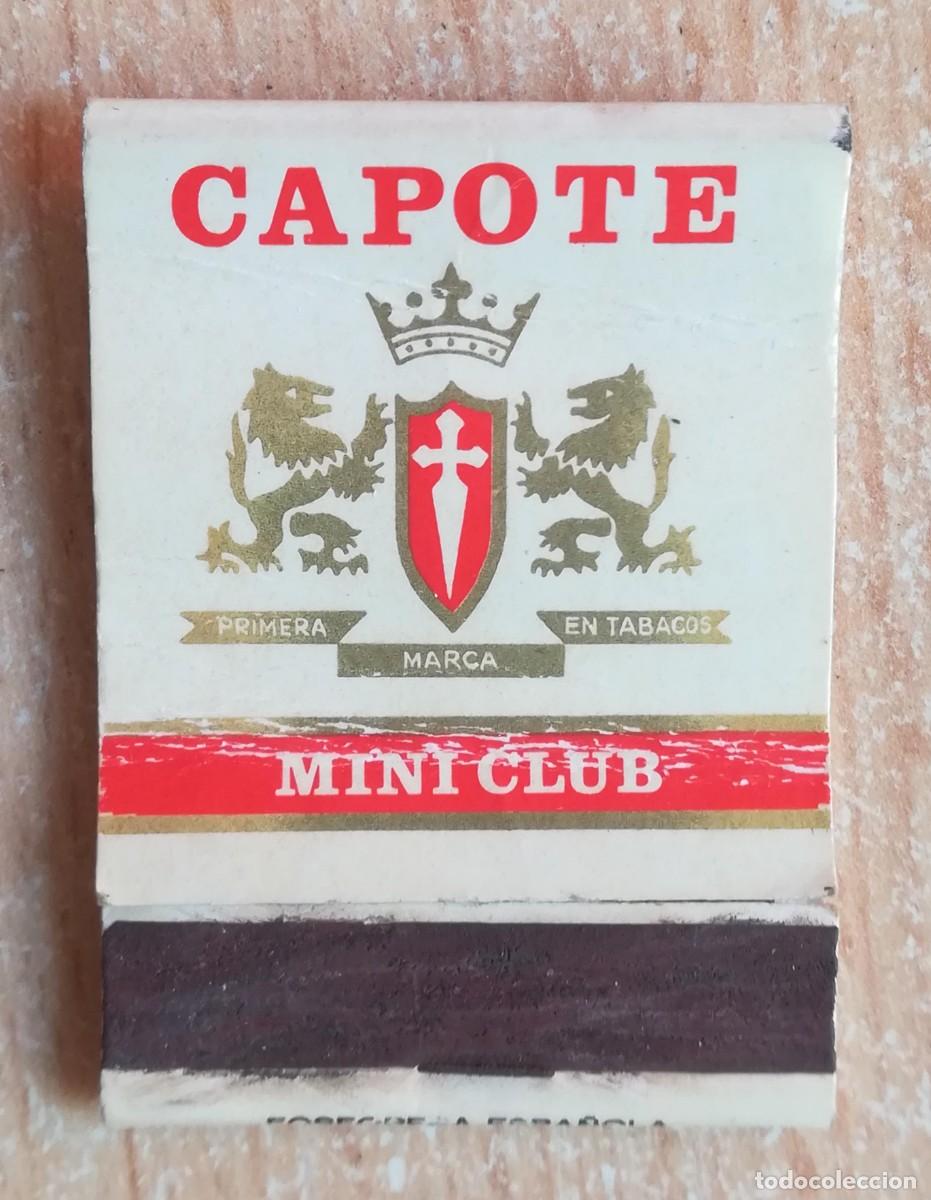 Cajas de Cerillas: Caja de cerillas. Tabacos Capote. Mencey. Mini Club.