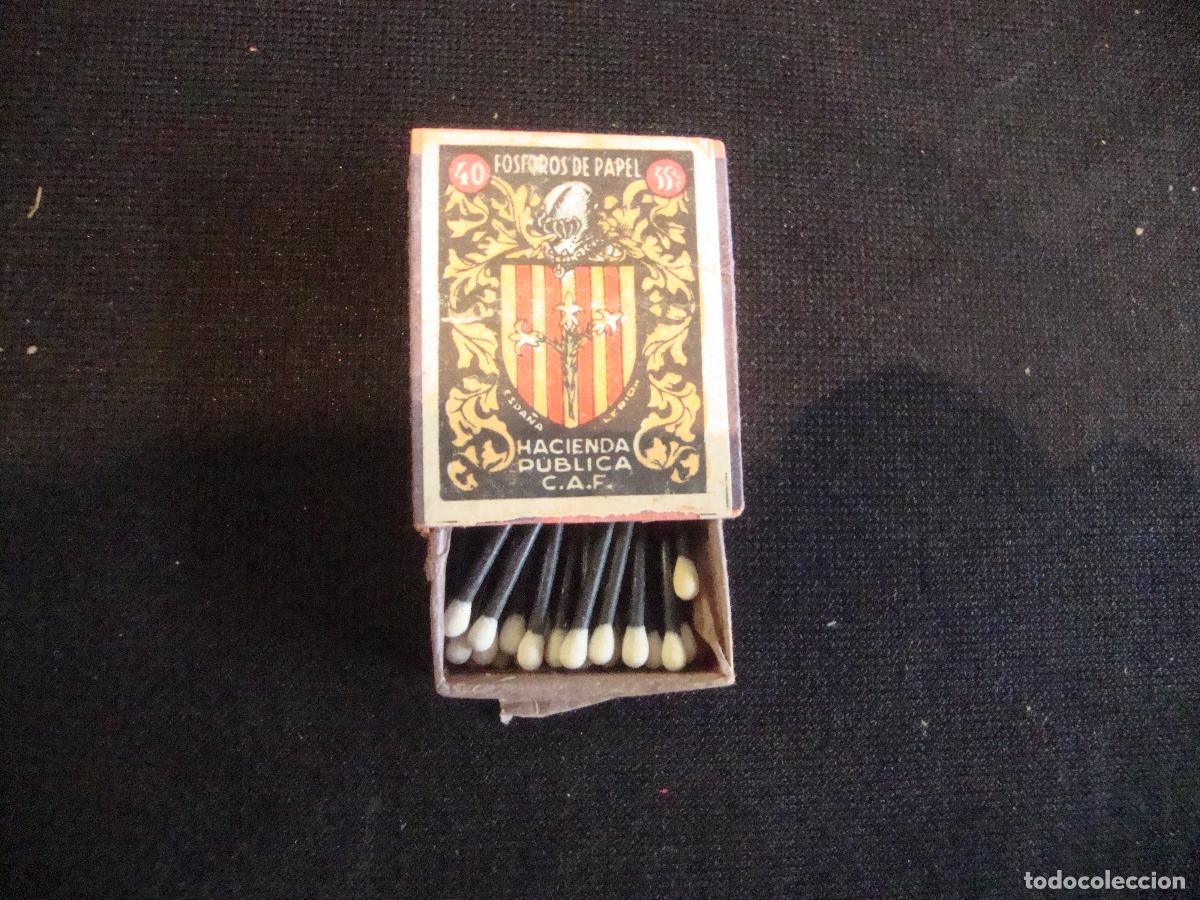 Cajas de Cerillas: CAJA CERILLAS LLENA HACIENDA PUBLICA ESCUDO LERIDA