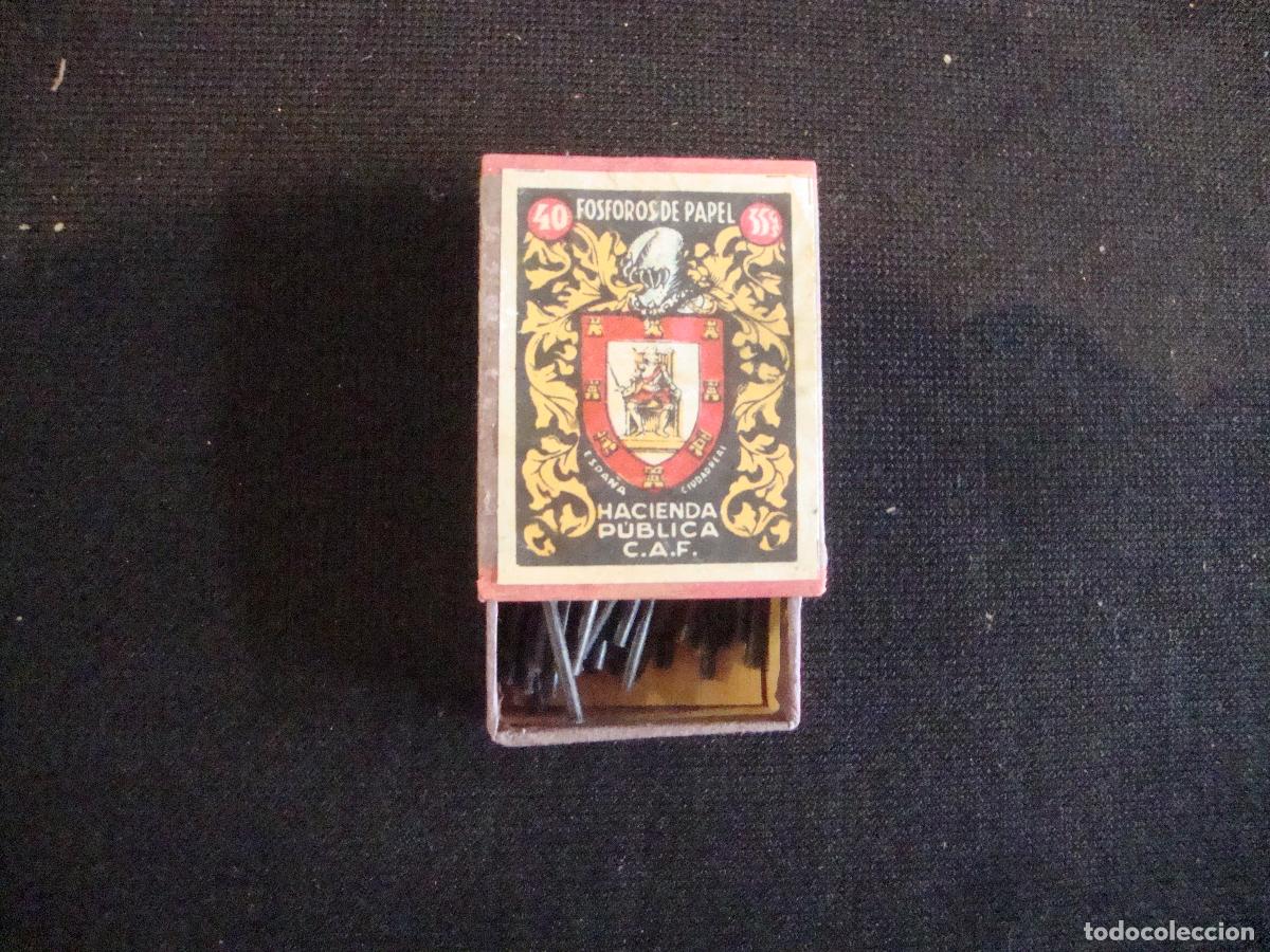 Cajas de Cerillas: CAJA CERILLAS LLENA HACIENDA PUBLICA ESCUDO CIUDAD REAL