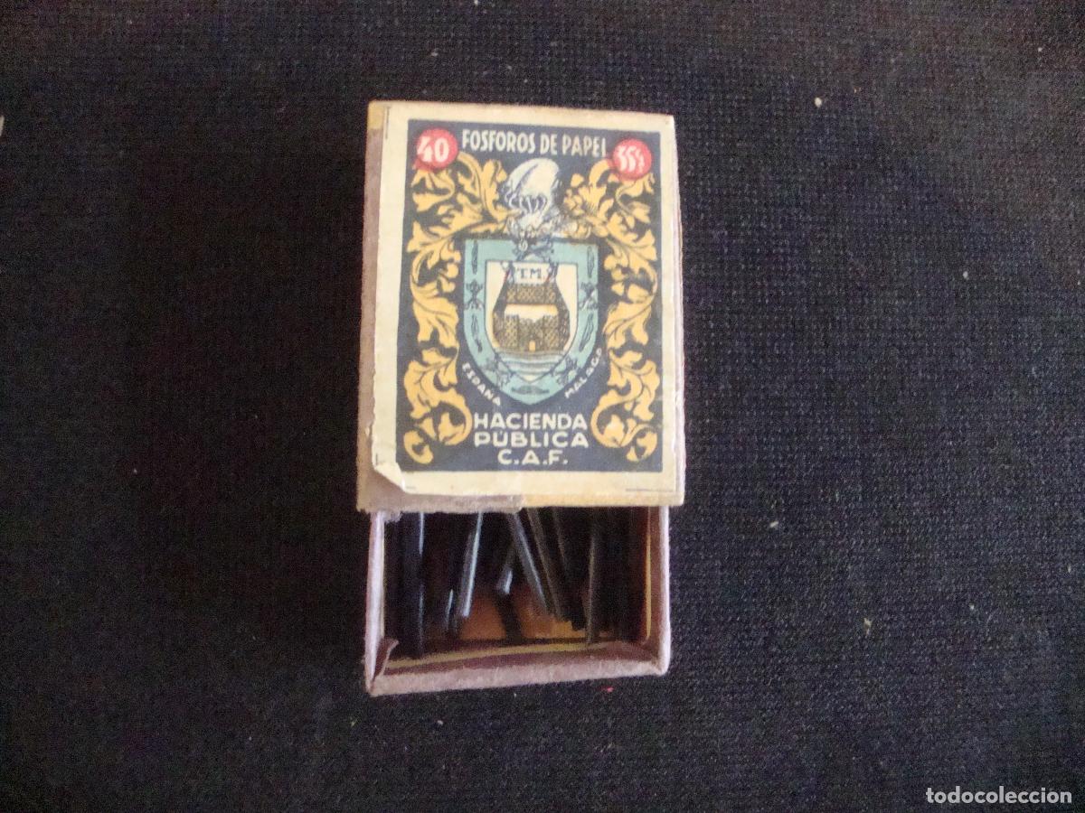 Cajas de Cerillas: CAJA CERILLAS LLENA HACIENDA PUBLICA ESCUDO MALAGA