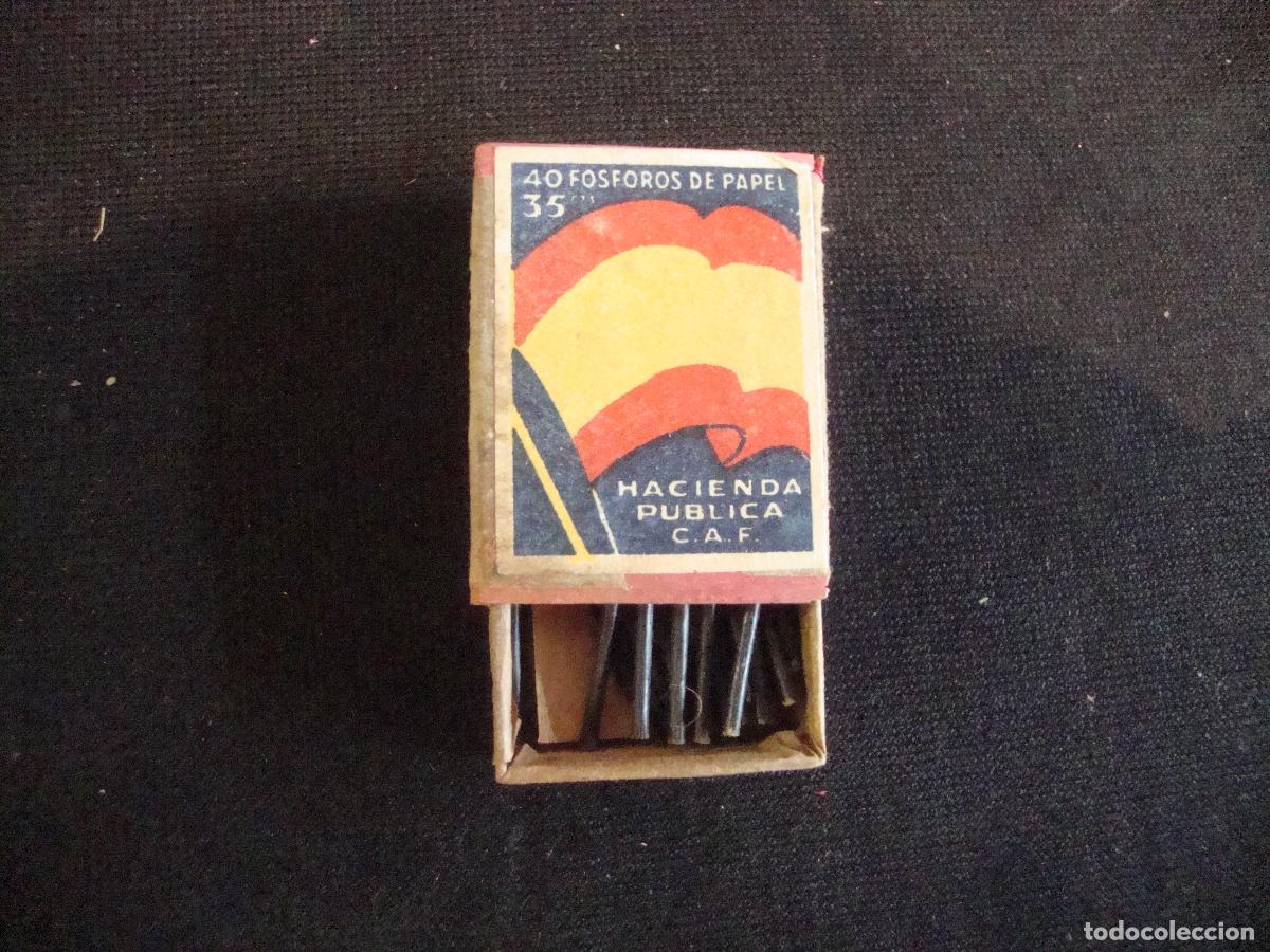 Cajas de Cerillas: CAJA CERILLAS LLENA HACIENDA PUBLICA BANDERA ESPA&Ntilde;OLA