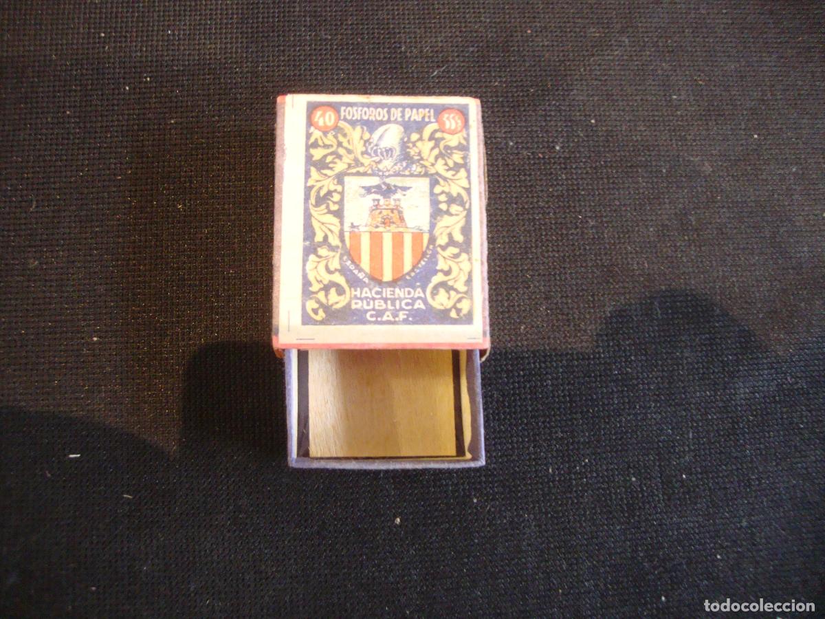 Cajas de Cerillas: CAJA CERILLAS VACIA HACIENDA PUBLICA ESCUDO CASTELLON