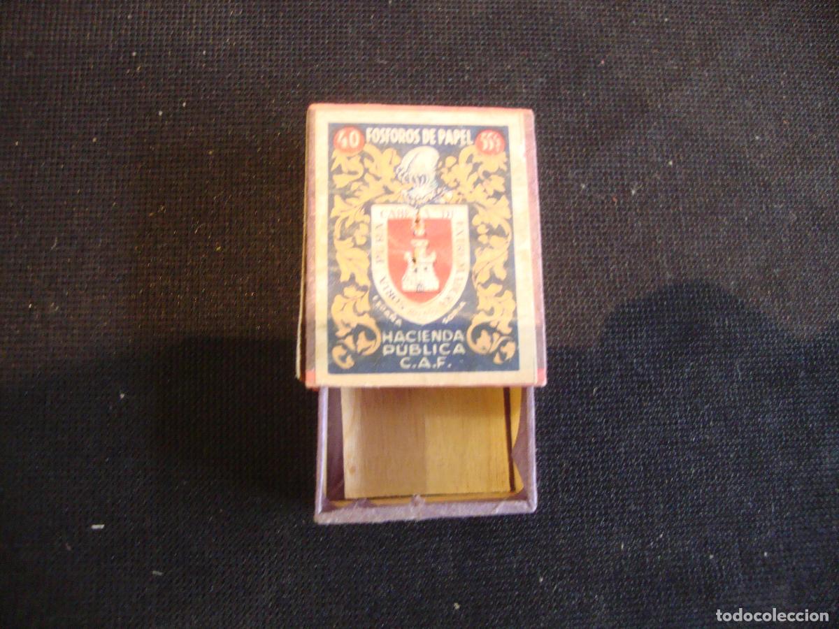 Cajas de Cerillas: CAJA CERILLAS VACIA HACIENDA PUBLICA ESCUDO SORIA