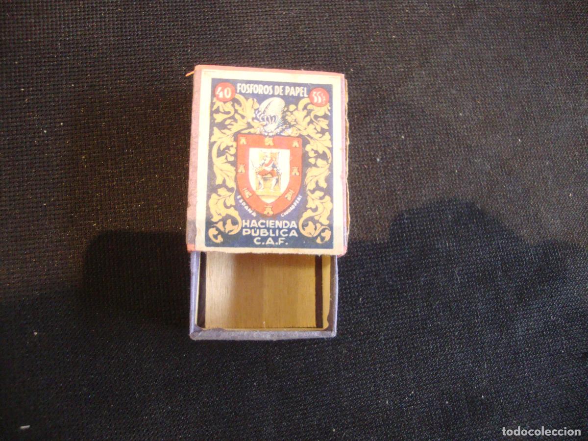Cajas de Cerillas: CAJA CERILLAS VACIA HACIENDA PUBLICA ESCUDO CIUDAD REAL