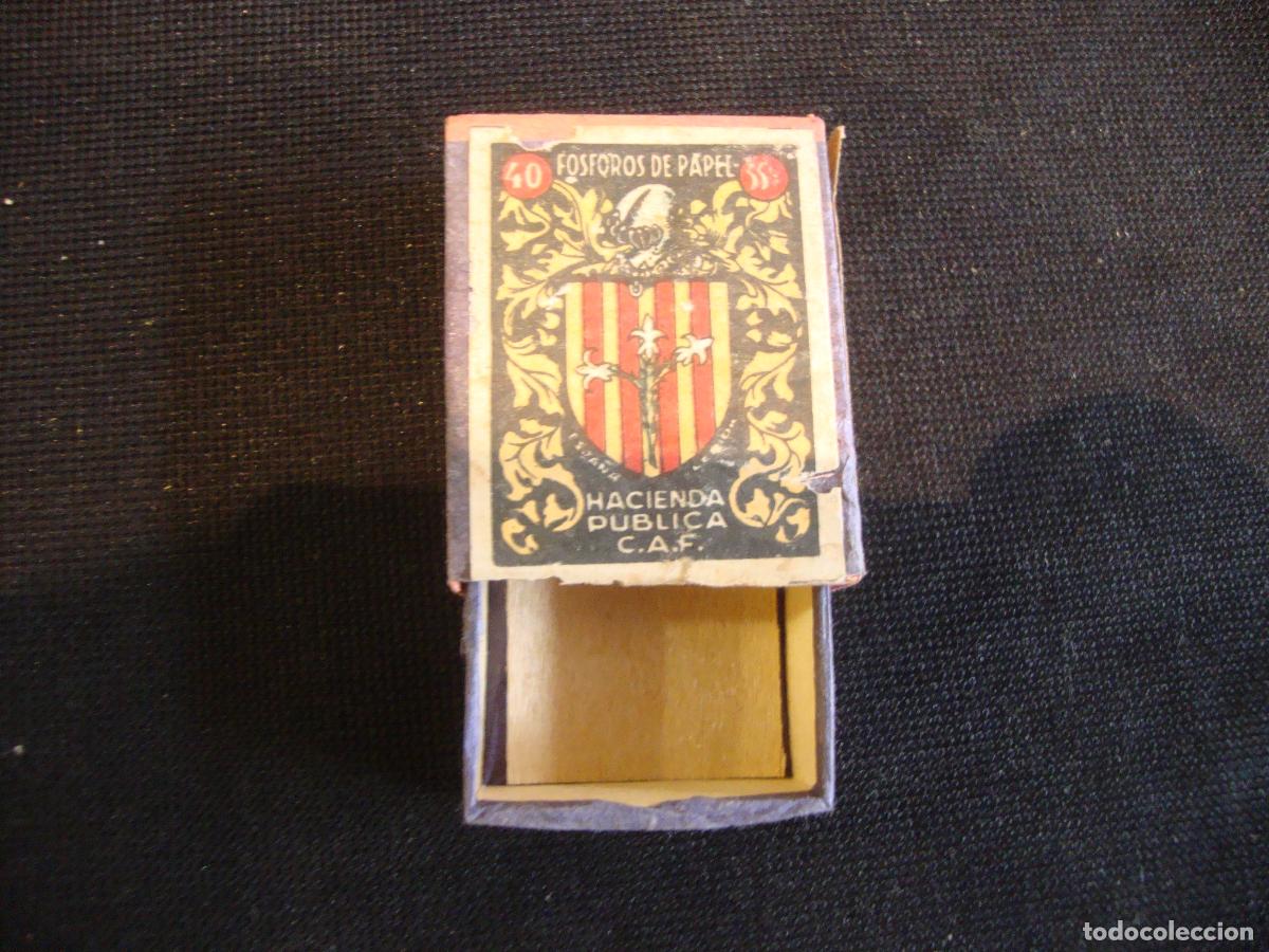 Cajas de Cerillas: CAJA CERILLAS VACIA HACIENDA PUBLICA ESCUDO LERIDA