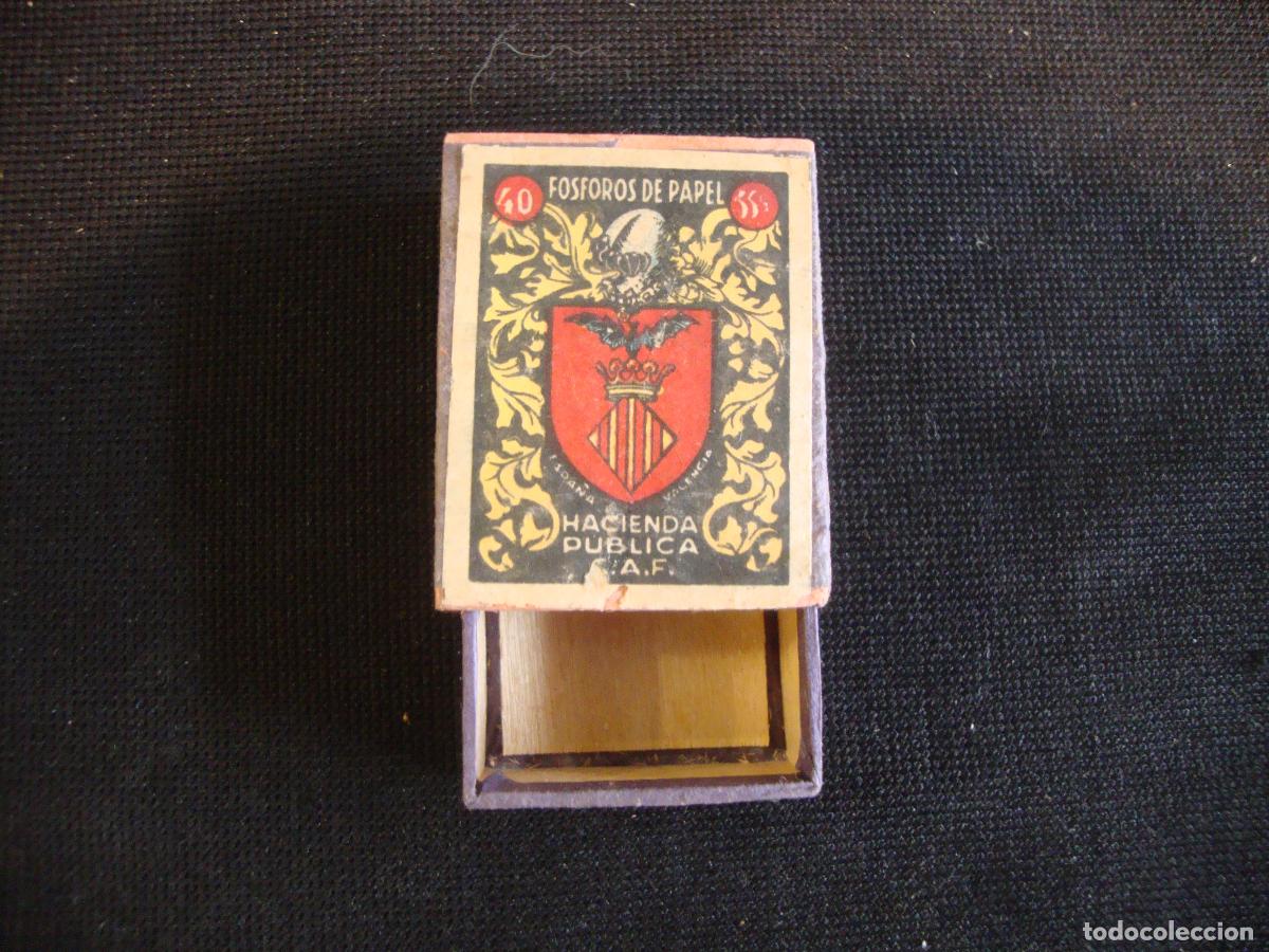 Cajas de Cerillas: CAJA CERILLAS VACIA HACIENDA PUBLICA ESCUDO VALENCIA