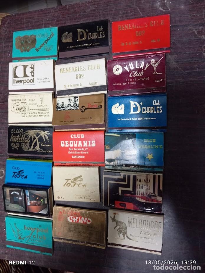 Cajas de Cerillas: LOTE 105 CAJAS DE CERILLAS CLUB BARRA AMERICANAS WHISKY