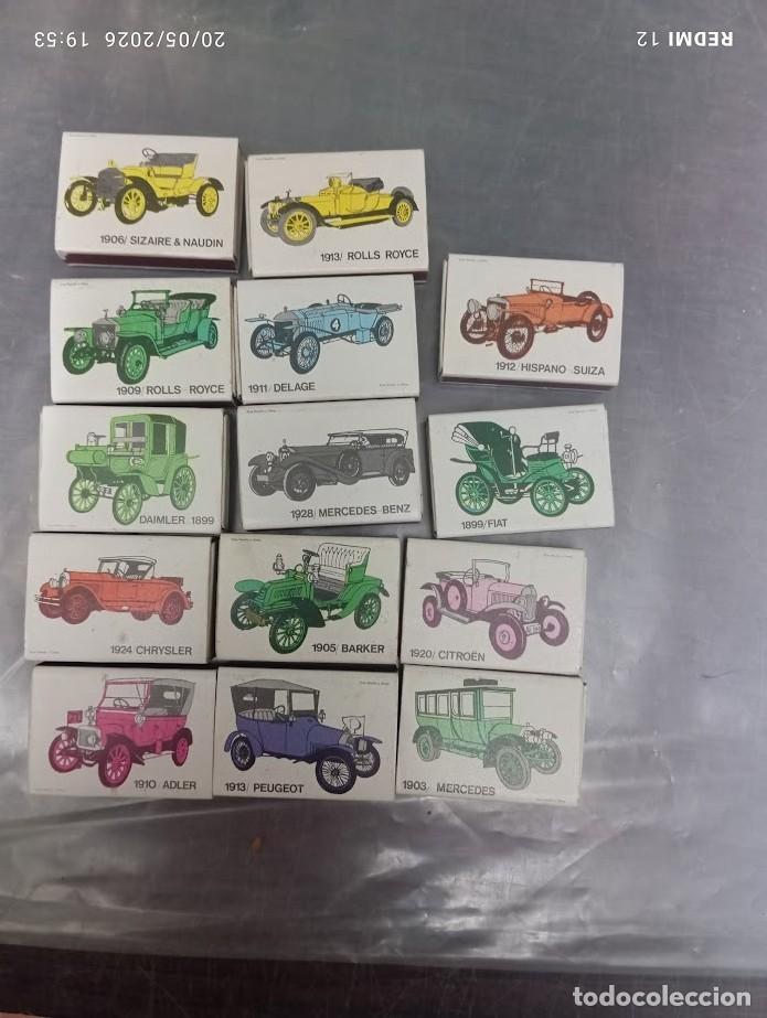 Cajas de Cerillas: LOTE 14 CAJAS DE CERILLAS AUTOMOVILES COCHES ANTIGUOS
