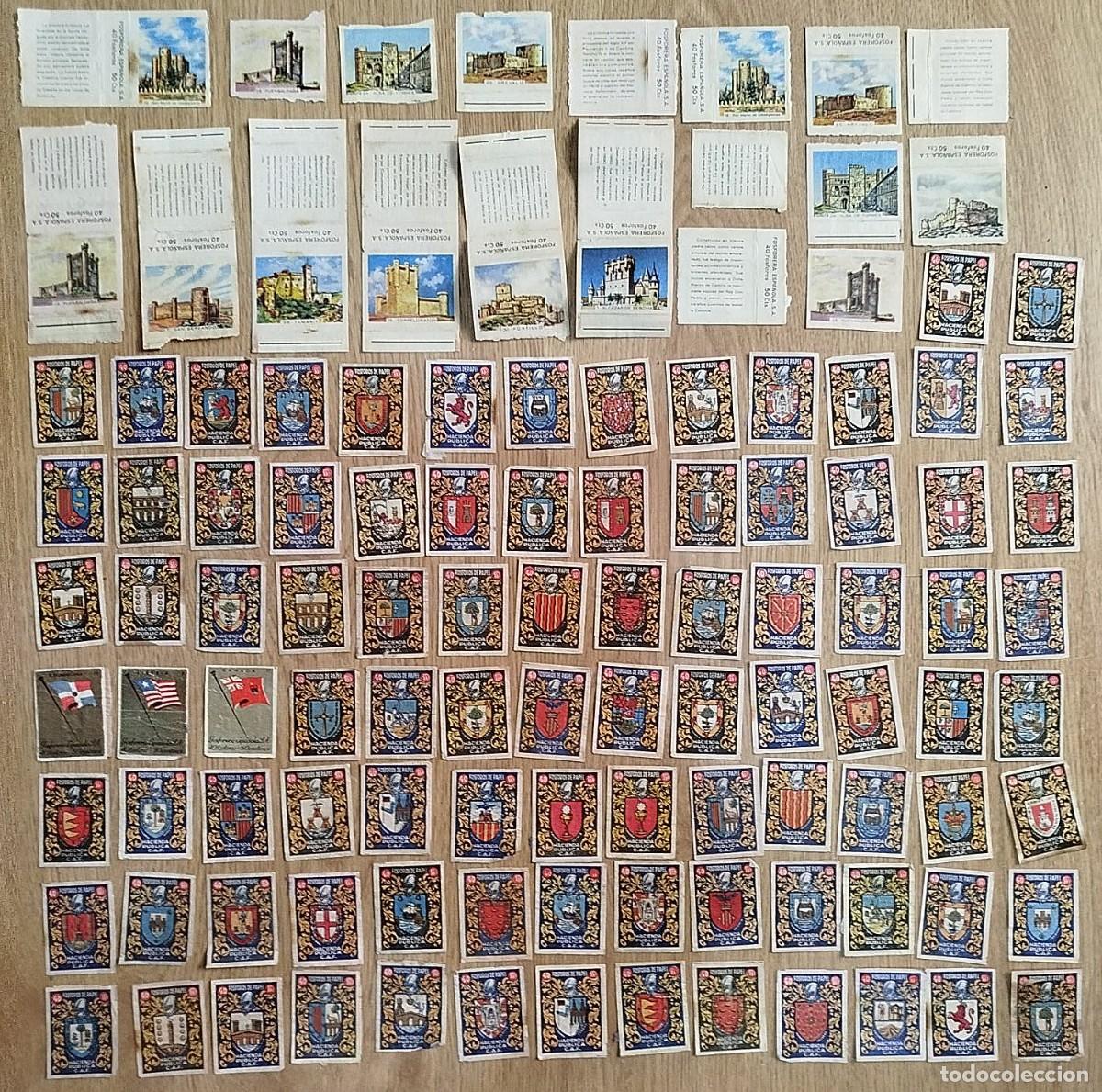 Cajas de Cerillas: Lote 106 etiquetas f&oacute;sforos: 90 etiquetas Hacienda P&uacute;blica. 16 etiquetas Patrimonio y banderas.