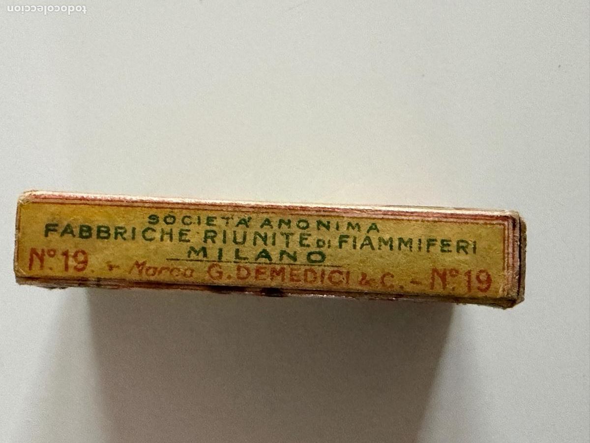 Cajas de Cerillas: Caja de cerillas fabbriche Riunite di Fiammiferi G. Demedici & C. - Milano Italia