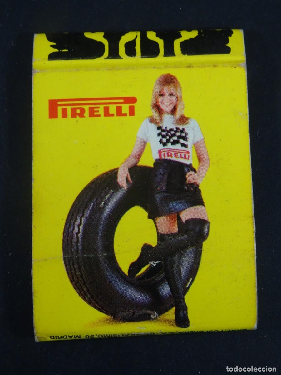 Cajas de Cerillas: ANTIGUA CAJA DE CERILLAS, PUBLICIDAD PIRELLI, SIN CERILLAS, VER FOTOS