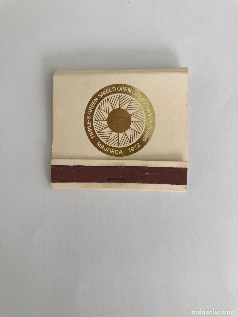 Cajas de Cerillas: Triple-s Green Shield Open Golf Championship 1972 Majorica cerillas Palma de Mallorca