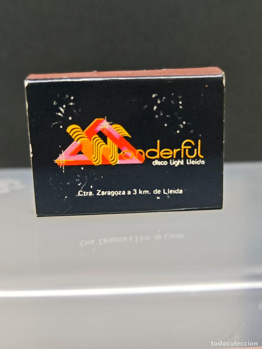 Cajas de Cerillas: CAJA DE CERILLAS DISCOTECA wONDERFUL LUEGO FUE WONDER A&Ntilde;OS 80 LLEIDA NEGRO