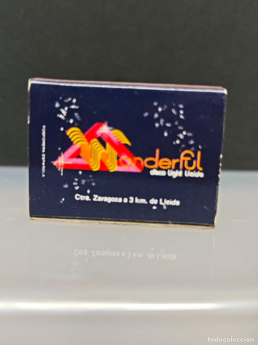 Cajas de Cerillas: CAJA DE CERILLAS DISCOTECA WONDERFUL DESPUES FUE WONDER DE LLEIDA AZUL