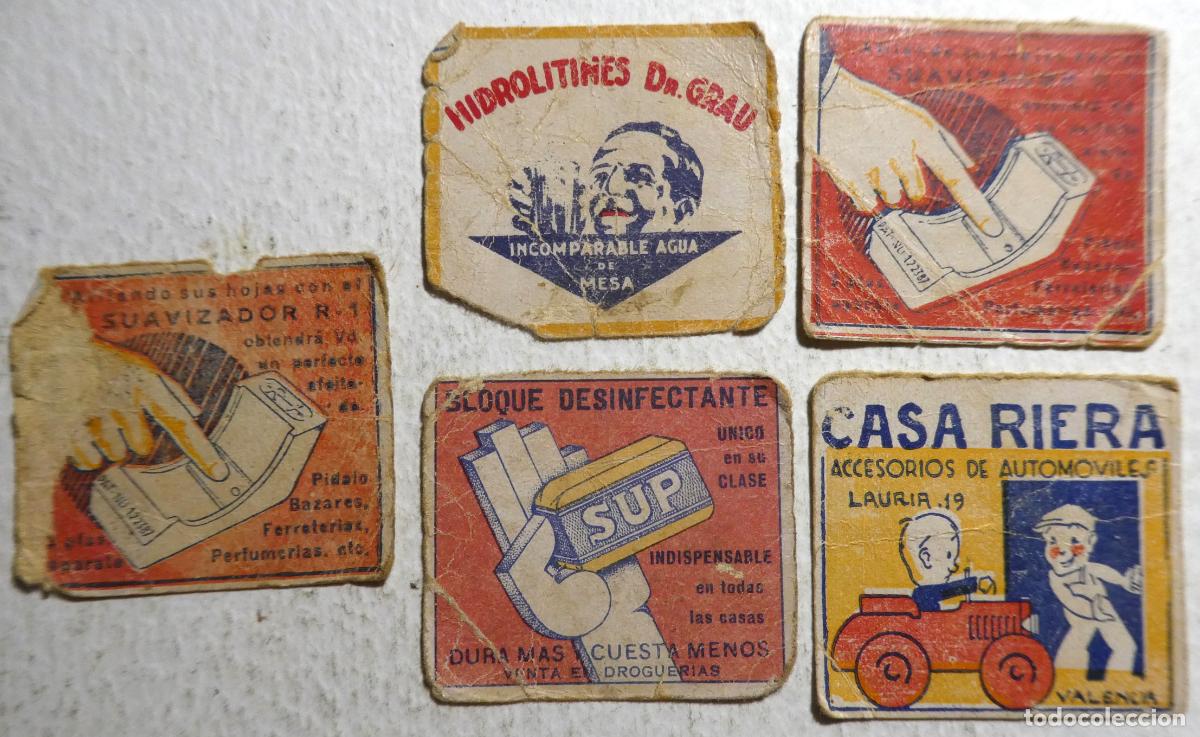 Cajas de Cerillas: Lote de 5 Fototipias de cajas de cerillas