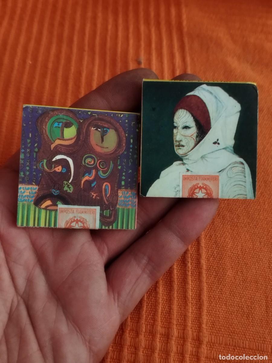 Cajas de Cerillas: Dos cajas de cerillas de solapa. De colecci&oacute;n, de pintores. Selladas.