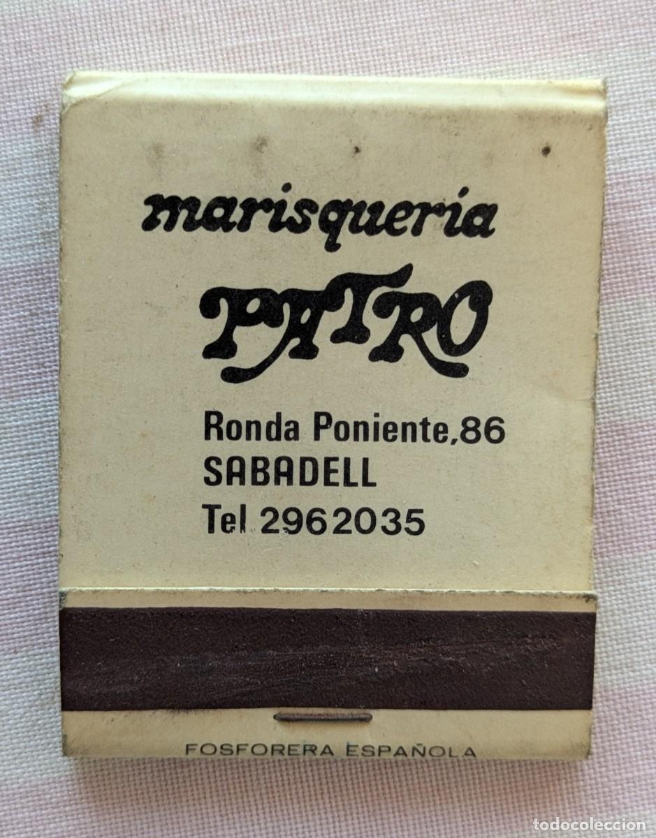 Cajas de cerillas: Marisqueria Patro. Sabadell - Foto 1