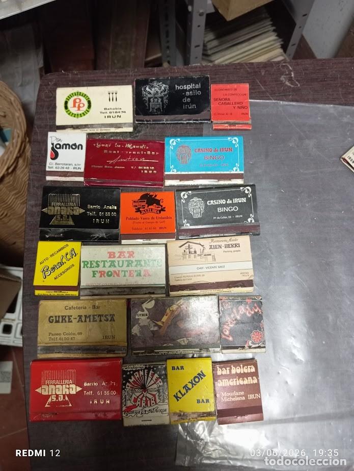 Cajas de Cerillas: LOTE 37 CAJAS DE CERILLAS DE IRUN