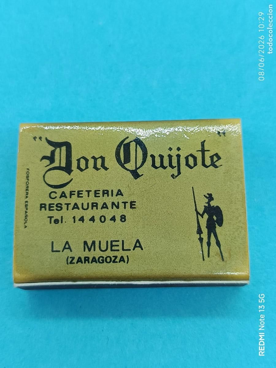 Cajas de Cerillas: CAJA CERILLAS HOSTAL MAVI (GUADALAJARA) CAFETERIA DON QUIJOTE(ZARAGOZA)