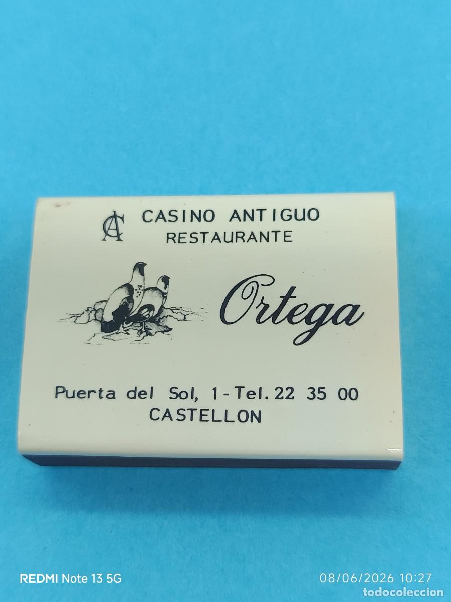 Cajas de Cerillas: CAJA CERILLAS CASINO ANTIGUO RESTAURANTE ORTEGA CASTELLON