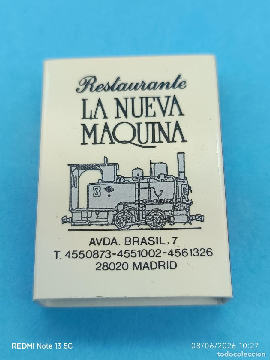 Cajas de Cerillas: CAJA CERILLAS RESTAURANTE LA NUEVA MAQUINA-MADRID