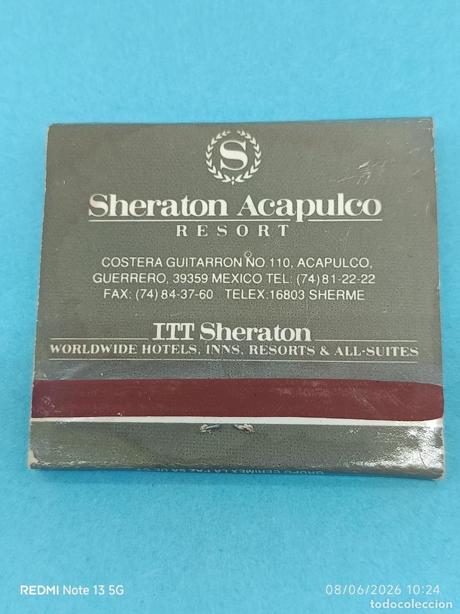 Cajas de Cerillas: CAJA CERILLAS HOTEL SHERATON -MEXICO-ACAPULCO