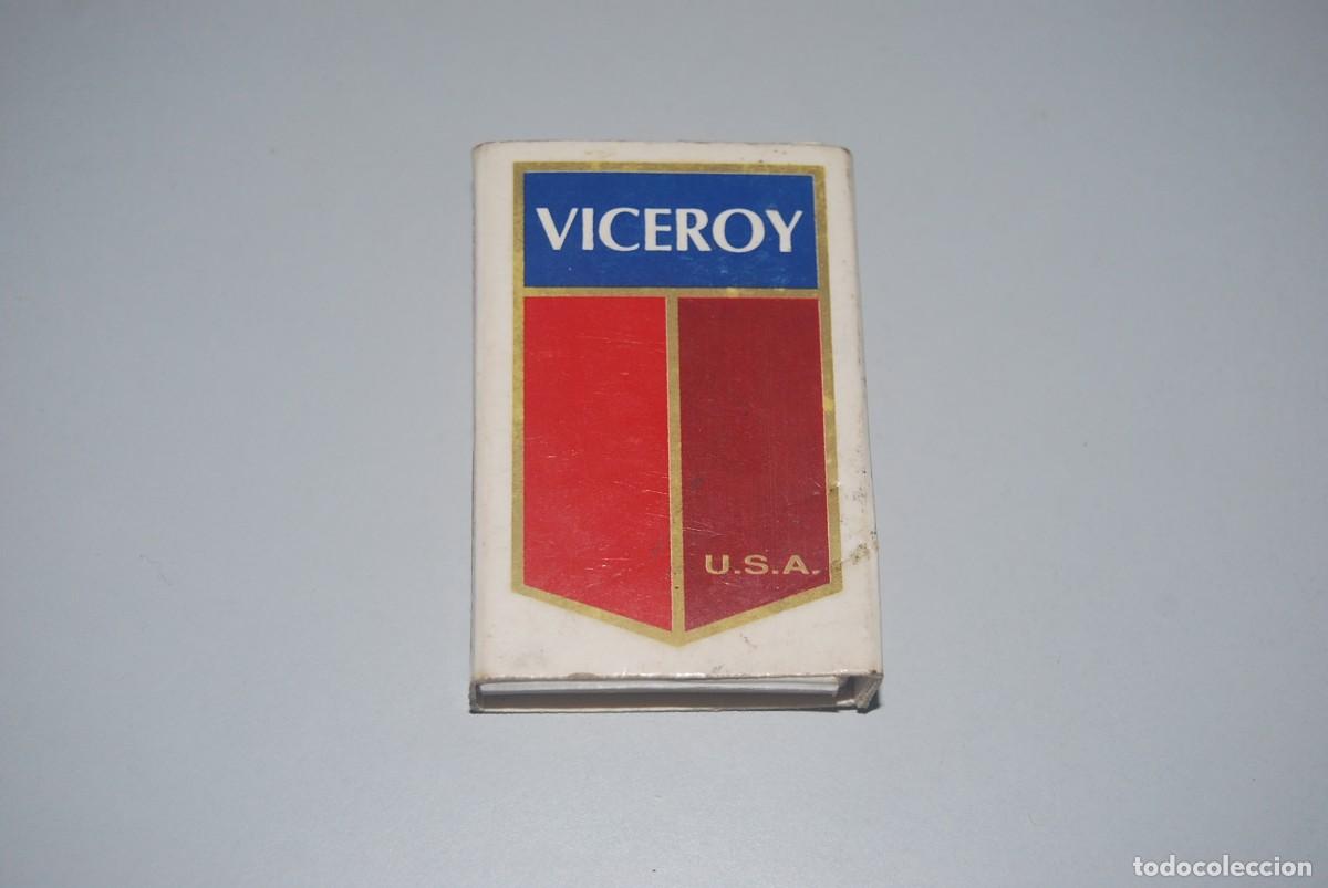 Cajas de Cerillas: ANTIGUA CAJA CERILLAS PUBLICIDAD VICEROY U.S.A. ENTERA CON TODAS LAS CERILLAS