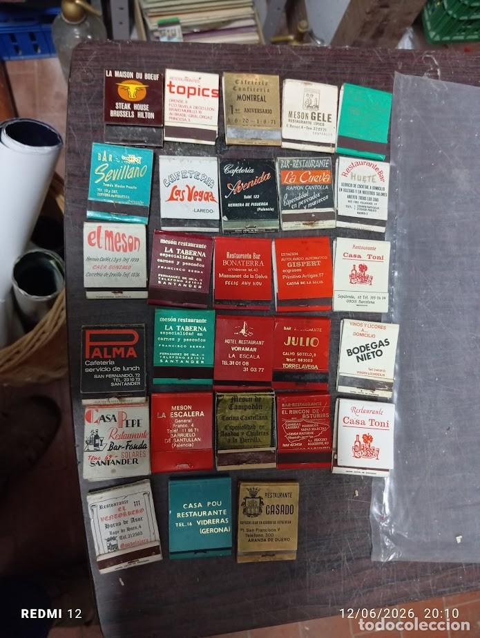 Cajas de Cerillas: LOTE 152 CAJAS DE CERILLAS DE RESTAURANTE DE TODA ESPA&Ntilde;A Y ALGUNA DEL EXTRANJERO