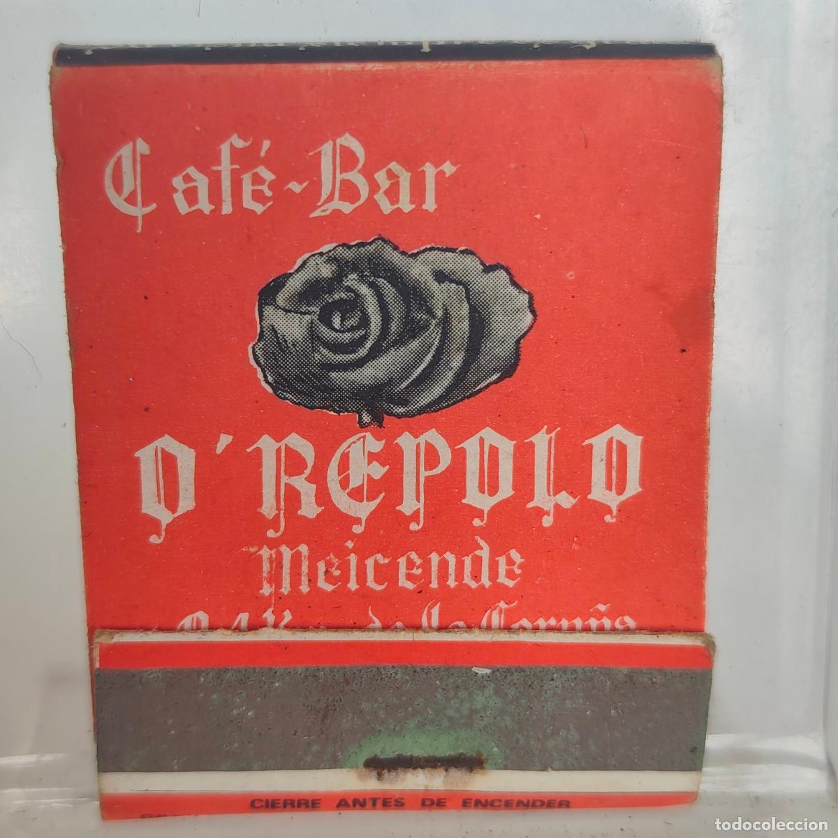 Cajas de Cerillas: Caja de cerillas f&oacute;sforos CAFE BAR O REPOLO A LA CORU&Ntilde;A