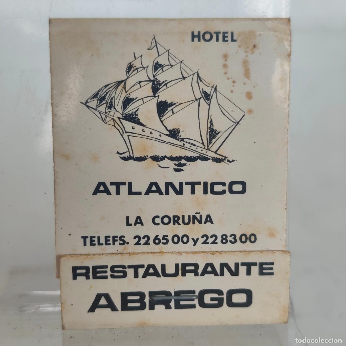 Cajas de Cerillas: Caja de cerillas f&oacute;sforos HOTEL ATL&Aacute;NTICO A LA CORU&Ntilde;A