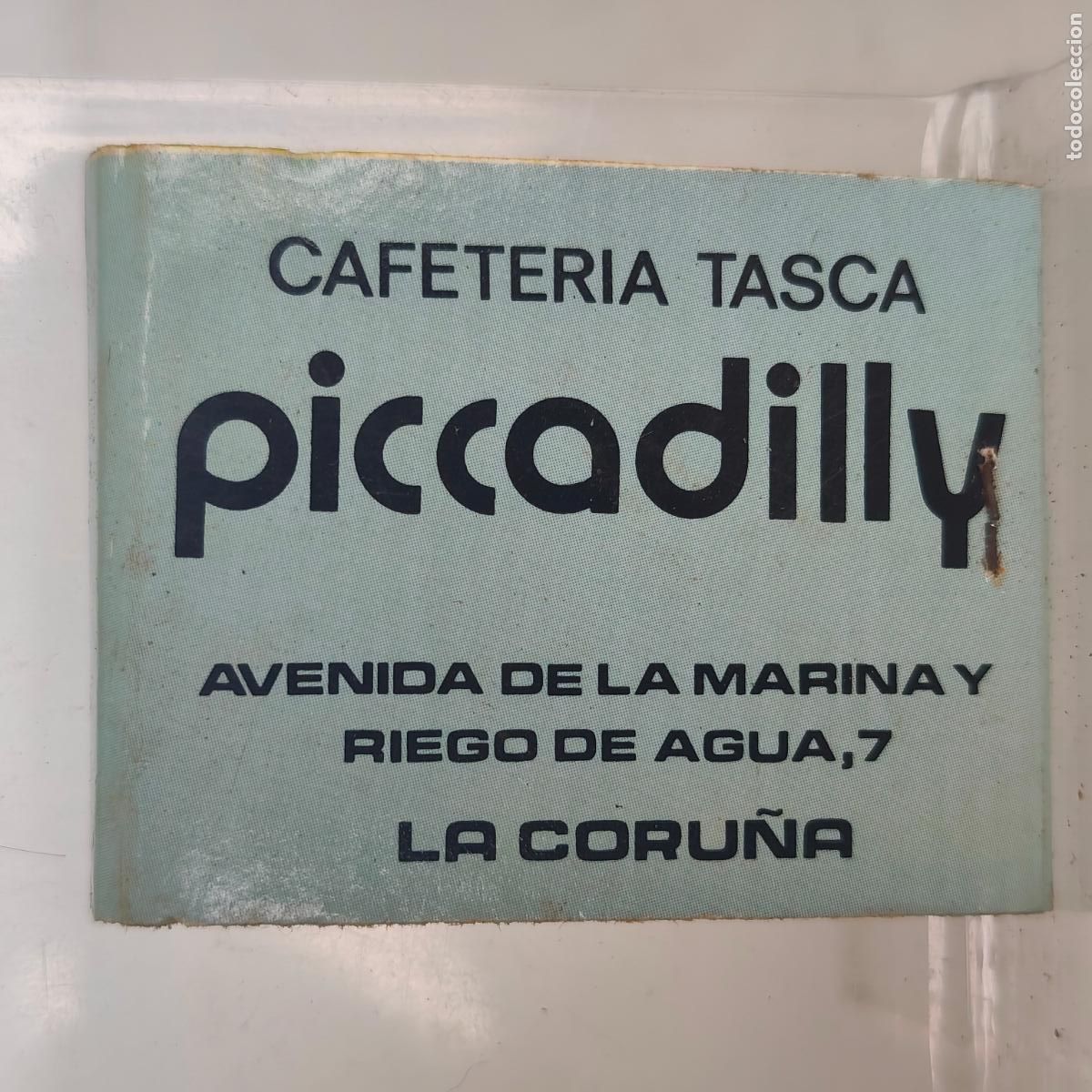 Cajas de Cerillas: Caja de cerillas f&oacute;sforos CAFETER&Iacute;A TASCA PICCADILLY A LA CORU&Ntilde;A