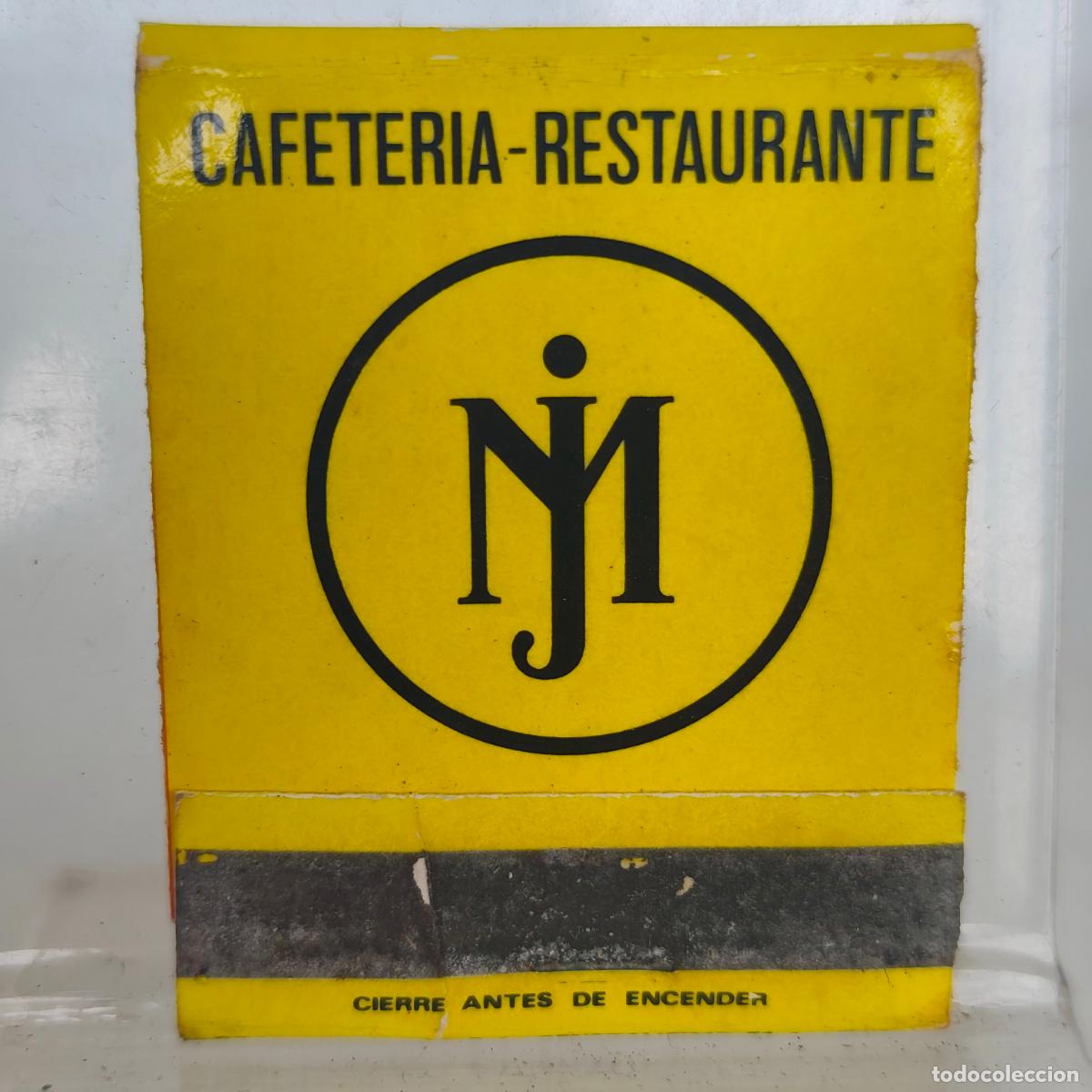 Cajas de Cerillas: Caja de cerillas f&oacute;sforos CAFETER&Iacute;A BAR RESTAURANTE LAS JUBIAS JM MJ A LA CORU&Ntilde;A