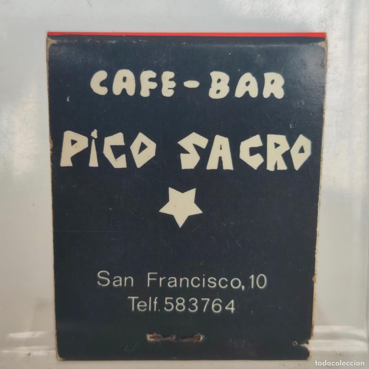 Cajas de Cerillas: Caja de cerillas f&oacute;sforos CAF&Eacute; BAR RESTAURANTE PICO SACRO A LA CORU&Ntilde;A