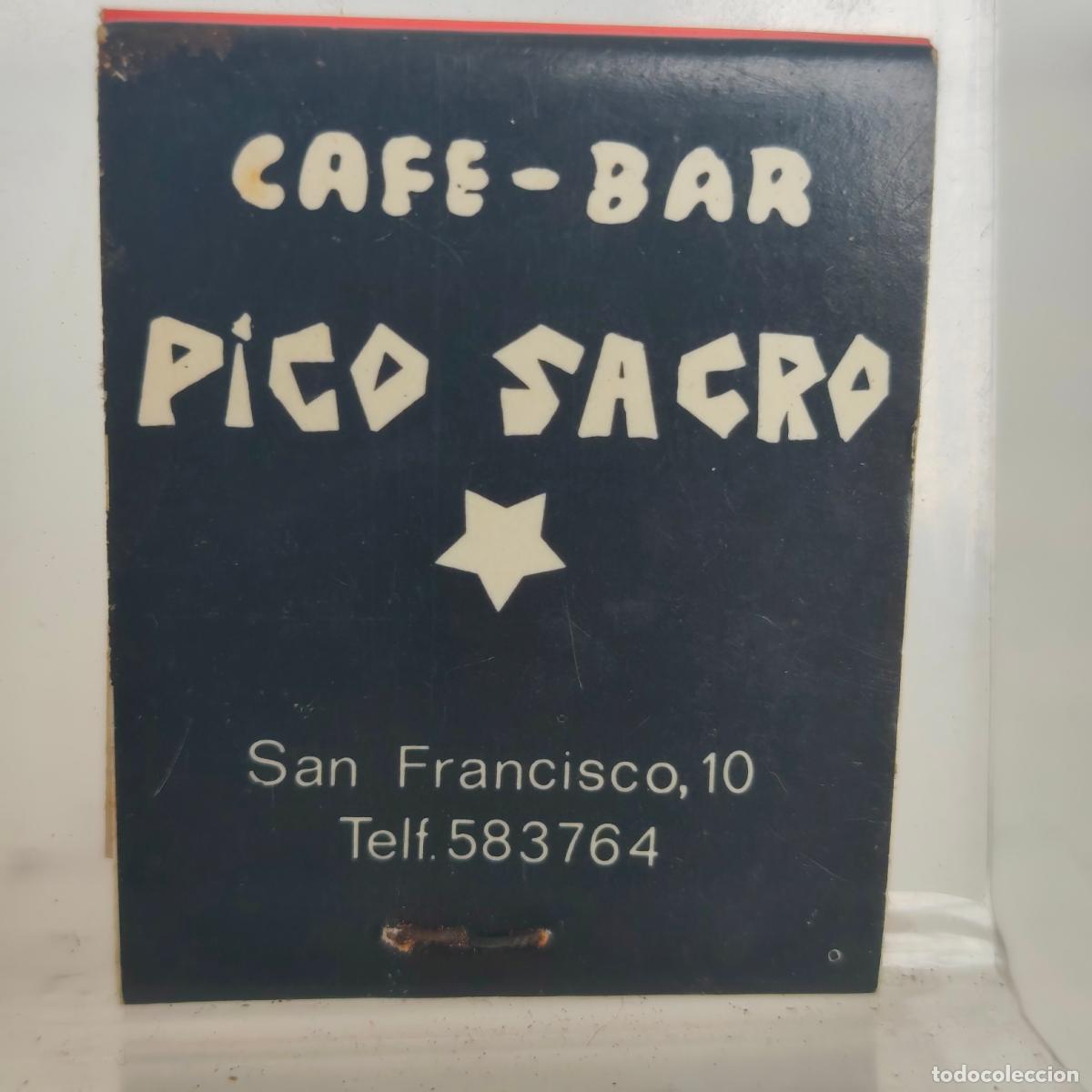 Cajas de Cerillas: Caja de cerillas f&oacute;sforos CAF&Eacute; BAR RESTAURANTE PICO SACRO A LA CORU&Ntilde;A