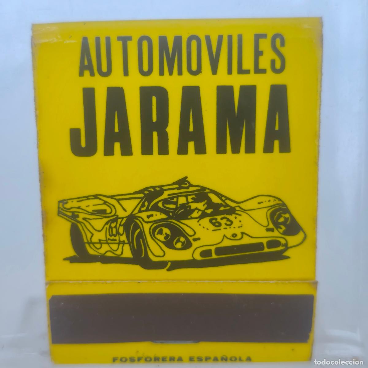 Cajas de Cerillas: Caja de cerillas f&oacute;sforos AUTOM&Oacute;VILES JARAMA A LA CORU&Ntilde;A