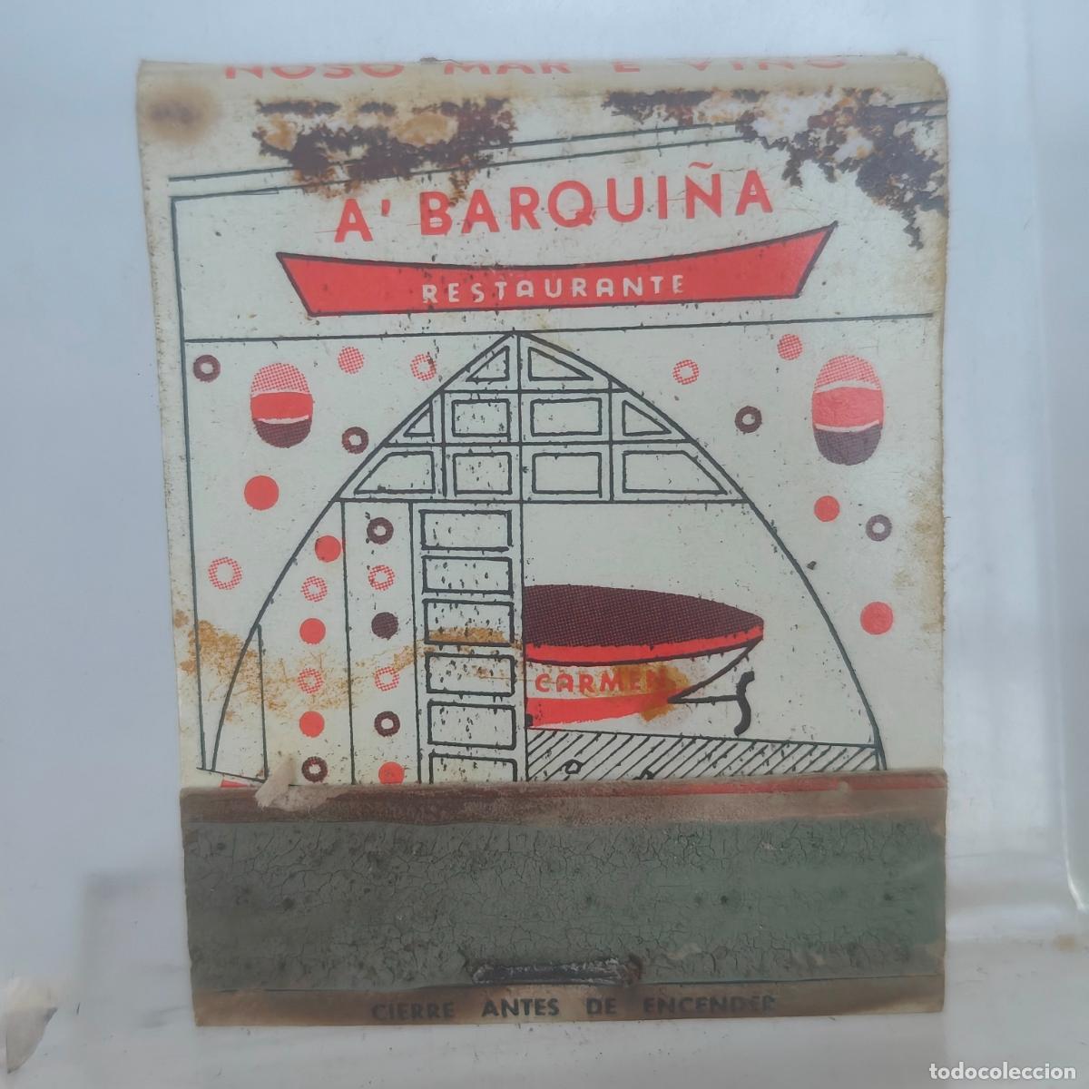 Cajas de Cerillas: Caja de cerillas f&oacute;sforos A BARQUI&Ntilde;A A LA CORU&Ntilde;A